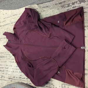 RARE HTF LULULEMON SHE BOP Stride JACKET Burgundy With Satin Trim